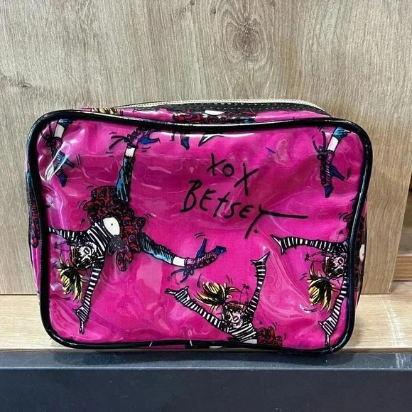 Betsey Johnson Handbags - Betseyville Betsey Johnson Clear Plastic PVC Y2K Cartwheel Bag Planner Binder